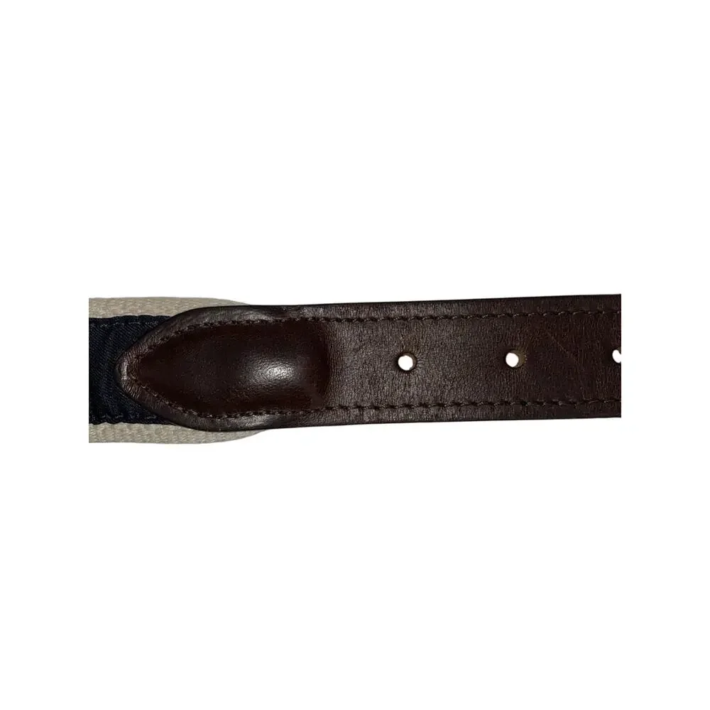 Chicago White Sox Belt Mens 30 Vineyard Vines Leather Woven Preppy Brass Buckle